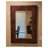 Spoon Carved Floral Molding Hall Mirror