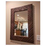 Spoon Carved Floral Molding Hall Mirror