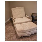 DR Kincaid Ivory Provincial Armchair Ottoman