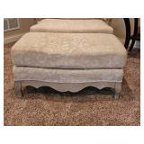 DR Kincaid Ivory Provincial Armchair Ottoman
