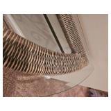 Crecent Glass Top Console Table