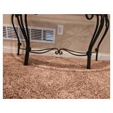 Crecent Glass Top Console Table