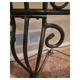 Crecent Glass Top Console Table