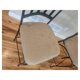 Scrolled Iron Frame Contemporary Bar Stools