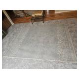 Pottery Barn Woolmark Contemporary Area Rug Blue & Ivory Tones ~ 8 x 10