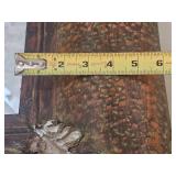 Laurel Leaf Adorned Metal Mantel Mirror