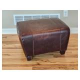 Pottery Barn Leather Ottoman