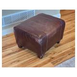 Pottery Barn Leather Ottoman
