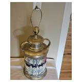 Charming Milk Jug Country Scene Lamp