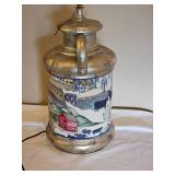 Charming Milk Jug Country Scene Lamp