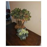 Faux Silk Succulent & Miniature Hedge