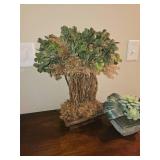 Faux Silk Succulent & Miniature Hedge