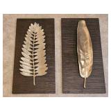 Uttermost Metallic Spelter Wall Hangings – Feather & Olive Branch