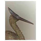 Metal Preening Crane Statues