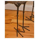 Metal Preening Crane Statues