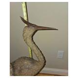 Metal Preening Crane Statues