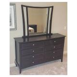 Aspenhome Lowboy 6 Drawer Dresser with Mirror Vanity