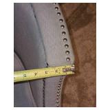 Contemporary Knocker Accented Barrel Slipper Chair