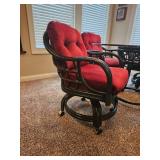 Vintage Rattan Card Table Set from Lane Furniture