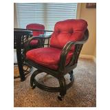 Vintage Rattan Card Table Set from Lane Furniture