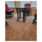 Vintage Rattan Card Table Set from Lane Furniture