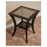 Modern Contemporary Caned Side Table