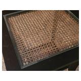 Modern Contemporary Caned Side Table