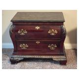 Century Furniture 2-Drawer Bombay Nightstand w/ Marble Top
