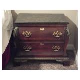 Century Furniture 2-Drawer Bombay Nightstand w/ Marble Top