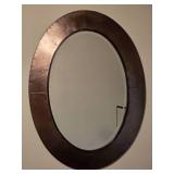 Large Oval Metal Framed Wall Mirror Ð 28" x 38"