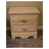 Bassett White Wash Pine 2-Drawer Nightstand