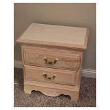 Bassett White Wash Pine 2-Drawer Nightstand
