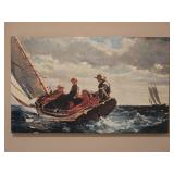Large Sailing Ship Canvas Wall Art Ð Boys on Boat