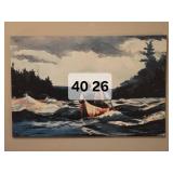 Large Canoe Rapids Canvas Wall Art Ð Canoe in the Rapids - Winslow Homer