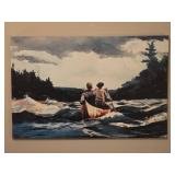 Large Canoe Rapids Canvas Wall Art Ð Canoe in the Rapids - Winslow Homer