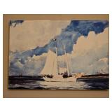 Large Sailboat Harbor Canvas Wall Art Ð Fishing Schooner, Nassau - Winslow Homer