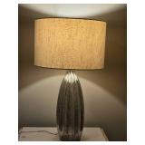 Tall Metallic Ribbed Table Lamp w/ Shade