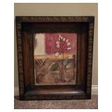 Framed Floral Decorative Fine Art Print Ð Red / White