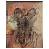 Framed Zebra Decorative Fine Art Print