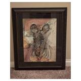 Framed Zebra Decorative Fine Art Print