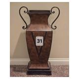 Tall Decorative Metal Urn Vase Ð Scroll Handle