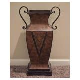 Tall Decorative Metal Urn Vase Ð Scroll Handle