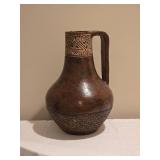 Large Tribal Motif Ceramic Jug Vase