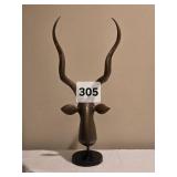 Tall Metal Kudu Antelope Sculpture Decor