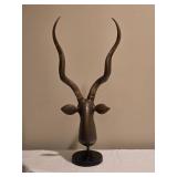 Tall Metal Kudu Antelope Sculpture Decor