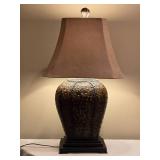Uttermost Oversized Textured Bronze Style Table Lamp w/ Finial