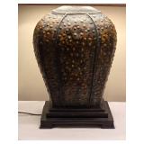 Uttermost Oversized Textured Bronze Style Table Lamp w/ Finial