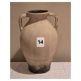 Pottery Barn French Bordeaux Style Distressed Pottery Jar Vase