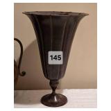 Metal Decorative Grapevine Pitcher & Flared Metal Vase Ð Pair