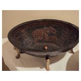 Two African Decorative Bowls Ð Rustic Safari Mosaic & Woven Look Pair